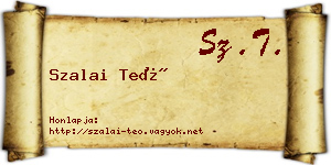 Szalai Teó névjegykártya