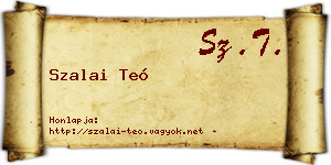 Szalai Teó névjegykártya